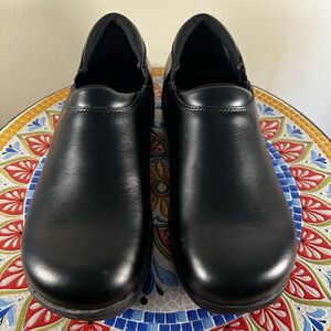 Mozo Forza Shoes for Crews Mens Sz 8.5 Black Leather Non-Slip Restaurant Shoes